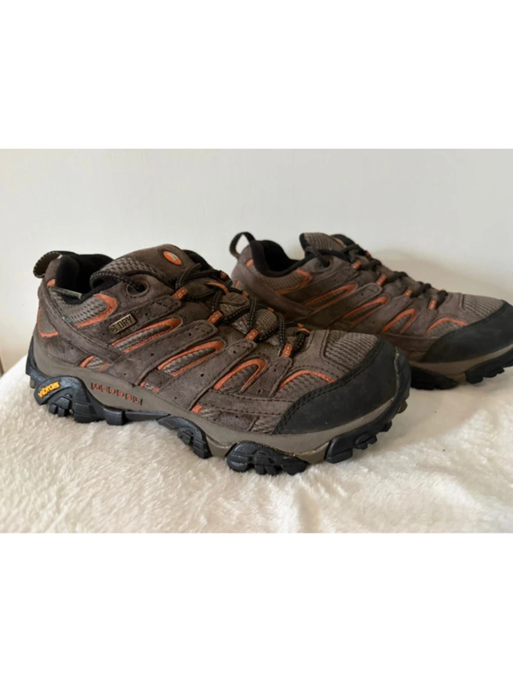 Merrell Moab 2 Hiking Shoes Mens 8 Espresso Brown Vibram J06027 Waterproof
